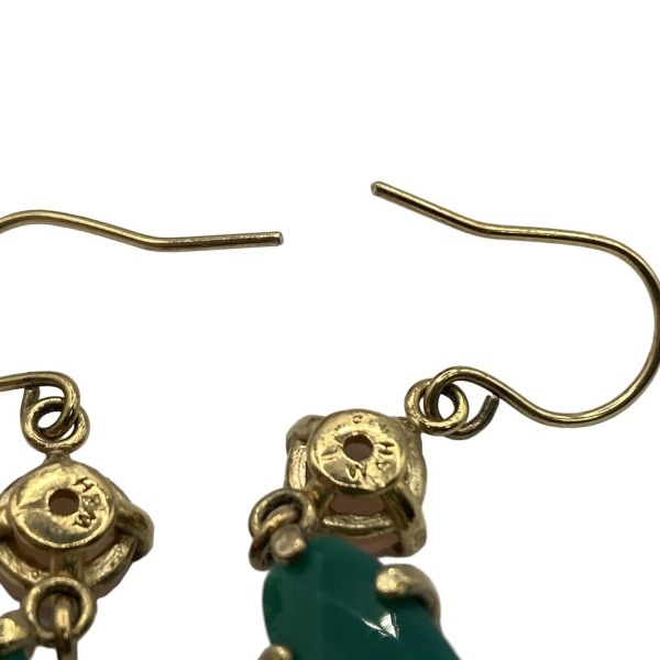 ウッターアンドヘンドリックス WOUTERS&HENDRIX ピアス - ゴールド×グリーン×ライトピンク アクセサリー?耳??