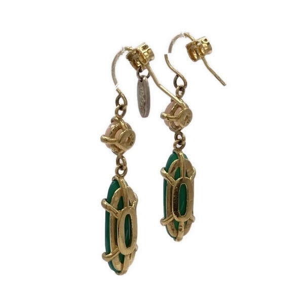 ウッターアンドヘンドリックス WOUTERS&HENDRIX ピアス - ゴールド×グリーン×ライトピンク アクセサリー?耳??