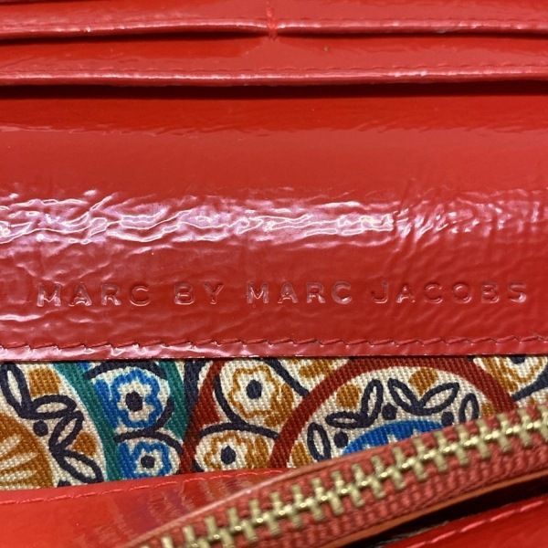 マークバイマークジェイコブス MARC BY MARC JACOBS 長(zhǎng)財(cái)布 - レザー レッド×ピンク 財(cái)布