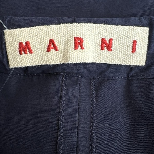 マルニ MARNI パンツ サイズ42 M - ダークネイビー レディース フルレングス/ウエストゴム 美品 ボトムス