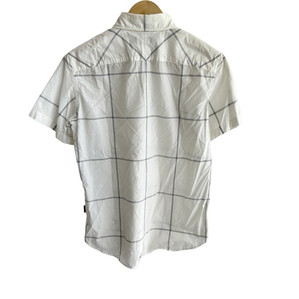 ポールスミスジーンズ PaulSmithJEANS 半袖シャツ サイズM - アイボリー×グレー メンズ チェック柄 美品 トップス