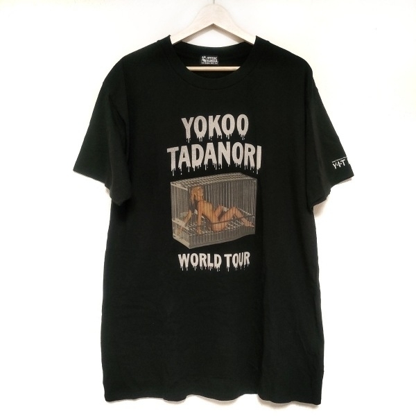 ヒステリックグラマー HYSTERIC GLAMOUR 半袖Tシャツ サイズFREE F - 黒×ライトグレー×マルチ メンズ クルーネック トップス
