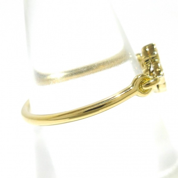 磨き済み■カルティエ Cartier リング 13 號(hào) ヒンドゥ K18YG×ダイヤモンド 4Pダイヤ 新品同様 アクセサリー（指）