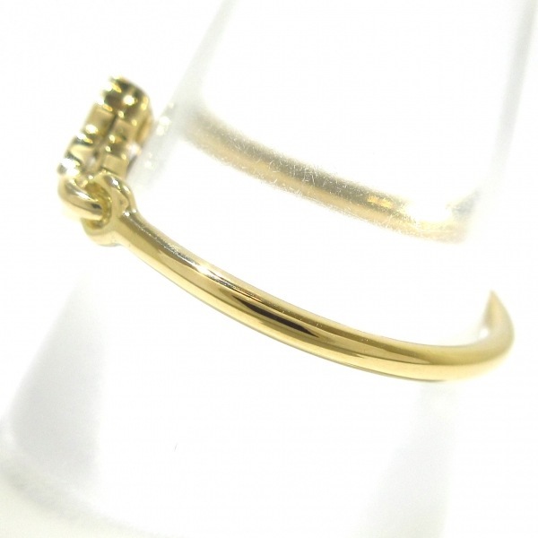 磨き済み■カルティエ Cartier リング 13 號(hào) ヒンドゥ K18YG×ダイヤモンド 4Pダイヤ 新品同様 アクセサリー（指）