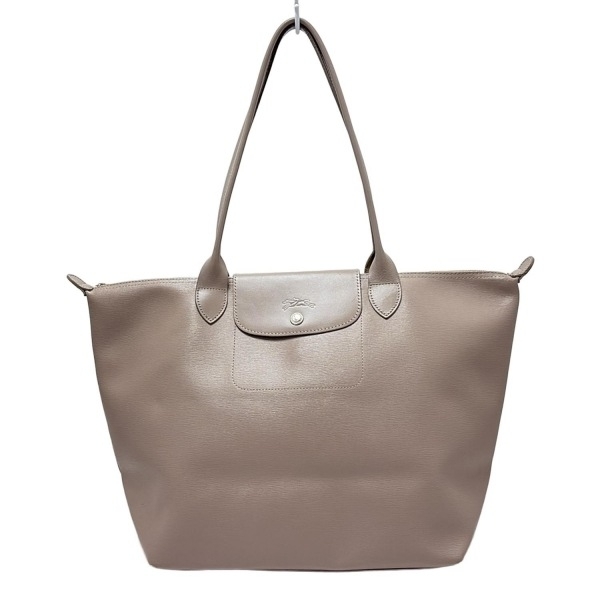 ロンシャン LONGCHAMP ショルダーバッグ ル?プリアージュキュイール レザー ベージュ バッグ