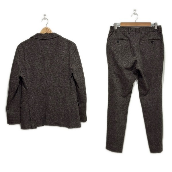 ユナイテッドアローズ UNITED ARROWS シングルスーツ - 黒×ダークブラウン×グレー メンズ 美品 メンズスーツ