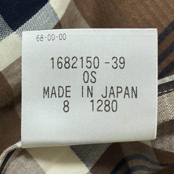 アクアスキュータム Aquascutum サイズ8 M - アイボリー×ダークブラウン×マルチ レディース 七分袖/ひざ丈/チェック柄/ベルト付き