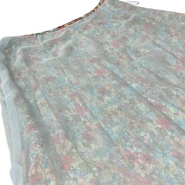 オールドイングランド OLD ENGLAND スカート サイズ36 S - ライトグリーン×ピンク×マルチ レディース ひざ丈/花柄 美品 ボトムス