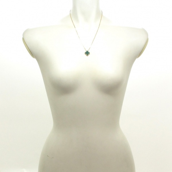 磨き済み■ヴァンクリーフ&アーペル VanCleef & Arpels ネックレス VCARO9VA00 ヴィンテージアルハンブラ K18YG×マラカイト