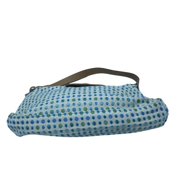 ロンシャン LONGCHAMP ハンドバッグ ル?プリアージュ レザー アイボリー×グリーン×マルチ ドット柄 バッグ