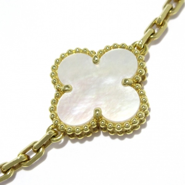 ヴァンクリーフ&アーペル VanCleef & Arpels ブレスレット VCARA41800 ヴィンテージアルハンブラ K18YG×マザーオブパール 美品