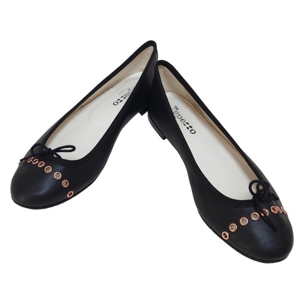  Repetto repetto плоская обувь 37 - кожа чёрный женский перфорирование обувь 