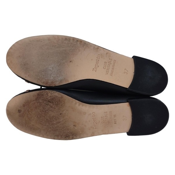  Repetto repetto плоская обувь 37 - кожа чёрный женский перфорирование обувь 