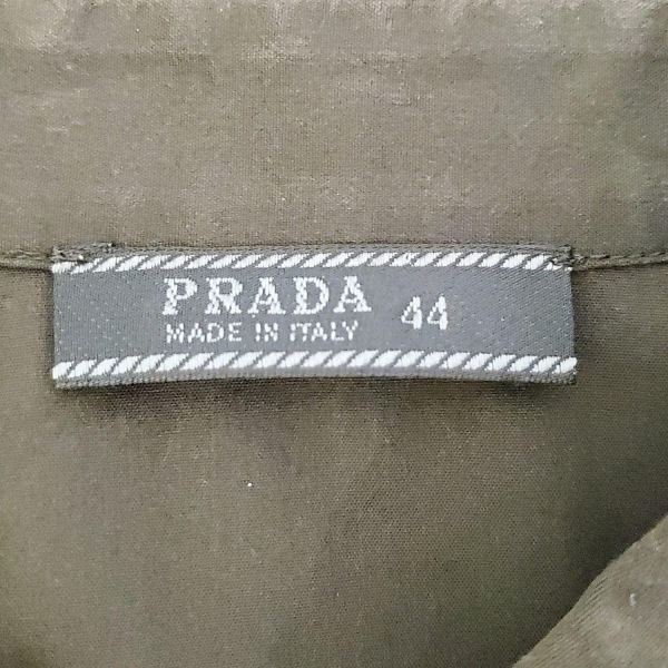 プラダ PRADA 長袖シャツブラウス サイズ44 L - ダークブラウン レディース トップス