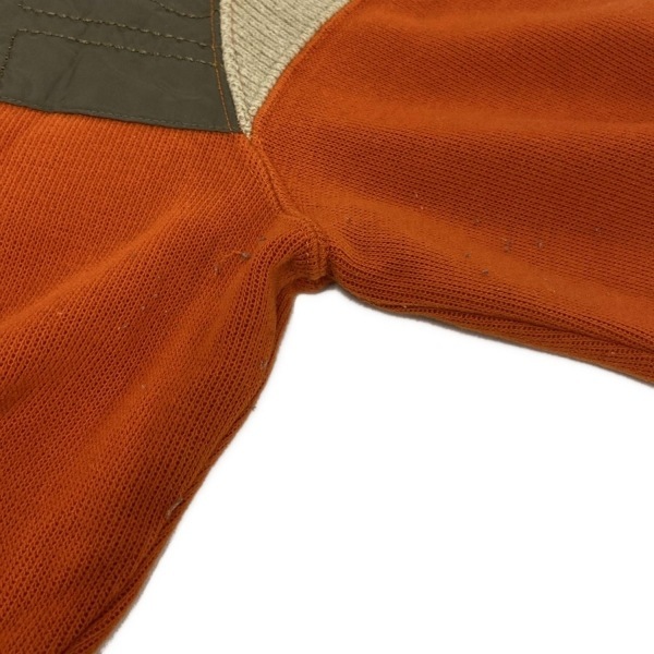 カステルバジャックスポーツ CastelbajacSport 長(zhǎng)袖セーター/ニット サイズ1 S - オレンジ×カーキ×マルチ レディース ハイネック 美品
