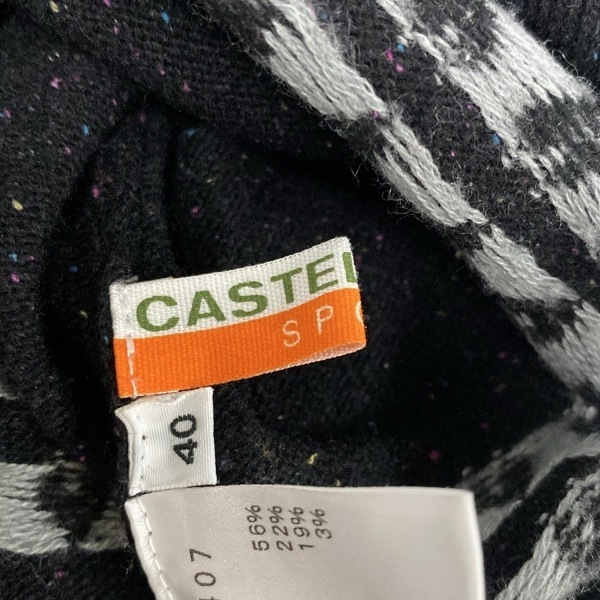 カステルバジャックスポーツ CastelbajacSport 長(zhǎng)袖セーター/ニット サイズ40 M - 黒×ライトグレー×マルチ レディース トップス