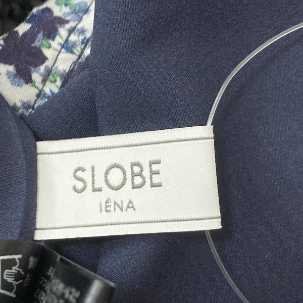 スローブイエナ SLOBE IENA サイズ38 M - ネイビー×白×マルチ レディース 長(zhǎng)袖/マキシ丈/花柄 美品 ワンピース