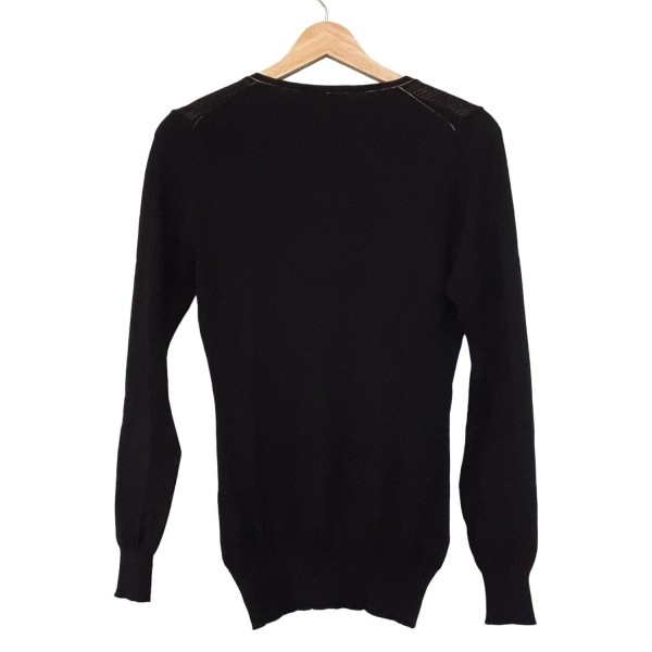 ヴィヴィアンタム VIVIENNE TAM 長袖セーター/ニット サイズ0 XS - 黒×ゴールド レディース Vネック 美品 トップス
