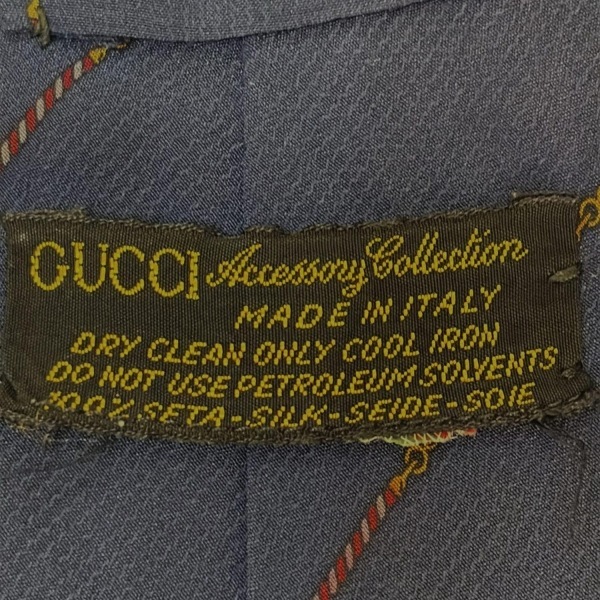 グッチ GUCCI - ネイビー×グレー×マルチ メンズ ネクタイ