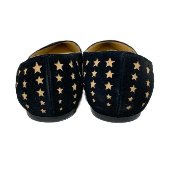  Jimmy Choo JIMMY CHOO плоская обувь 37 1/2 - чёрный × бежевый женский Star перфорирование обувь 