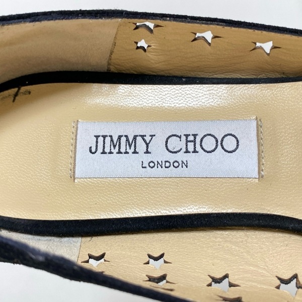  Jimmy Choo JIMMY CHOO плоская обувь 37 1/2 - чёрный × бежевый женский Star перфорирование обувь 