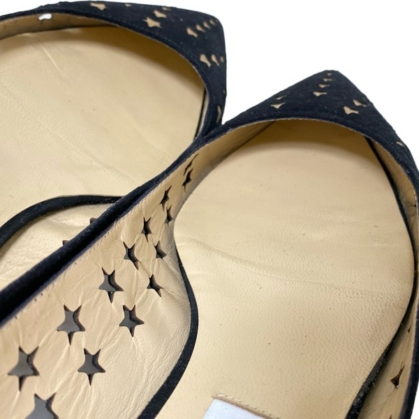  Jimmy Choo JIMMY CHOO плоская обувь 37 1/2 - чёрный × бежевый женский Star перфорирование обувь 