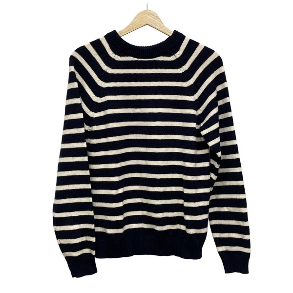 ジルサンダー JILSANDER 長袖セーター/ニット サイズS JDE630A - ダークネイビー×アイボリー レディース 美品 トップス_画像1