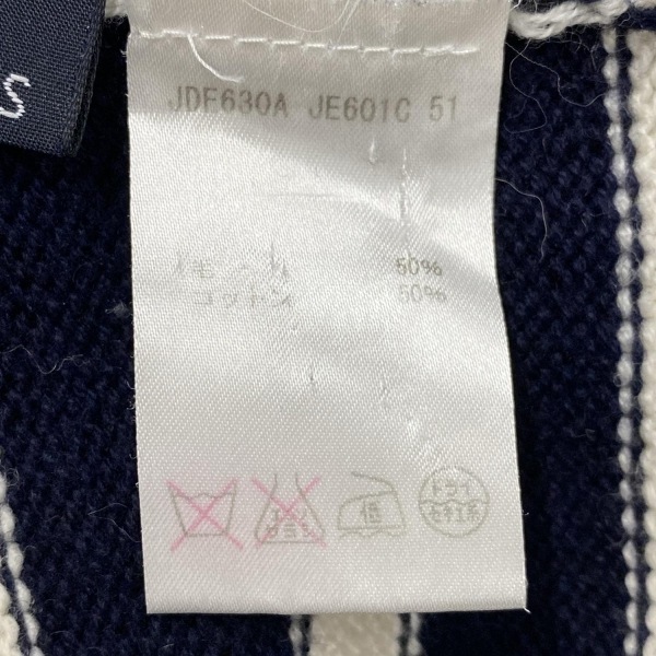 ジルサンダー JILSANDER 長袖セーター/ニット サイズS JDE630A - ダークネイビー×アイボリー レディース 美品 トップス_画像4