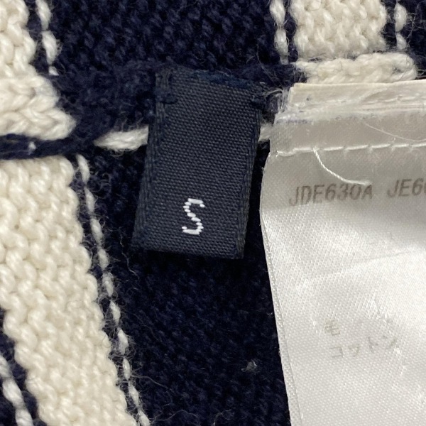 ジルサンダー JILSANDER 長袖セーター/ニット サイズS JDE630A - ダークネイビー×アイボリー レディース 美品 トップス_画像5