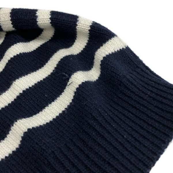 ジルサンダー JILSANDER 長袖セーター/ニット サイズS JDE630A - ダークネイビー×アイボリー レディース 美品 トップス_画像10