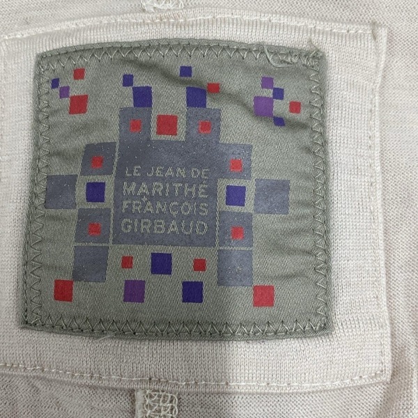 マリテフランソワジルボー MARITHE FRANCOIS GIRBAUD カーディガン サイズS - ベージュ×ブラウン×ライトピンク レディース 長袖 トップス
