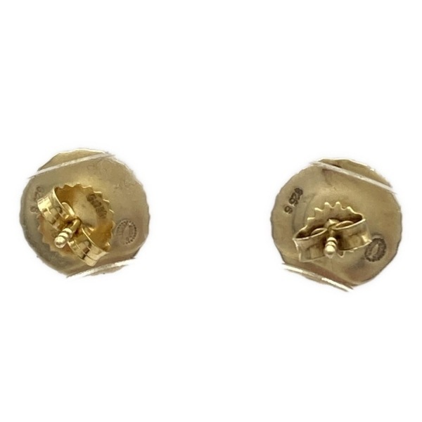 ジョージジェンセン GEORG JENSEN ピアス - アイボリー×ゴールド フラワー(花) 美品 アクセサリー（耳）