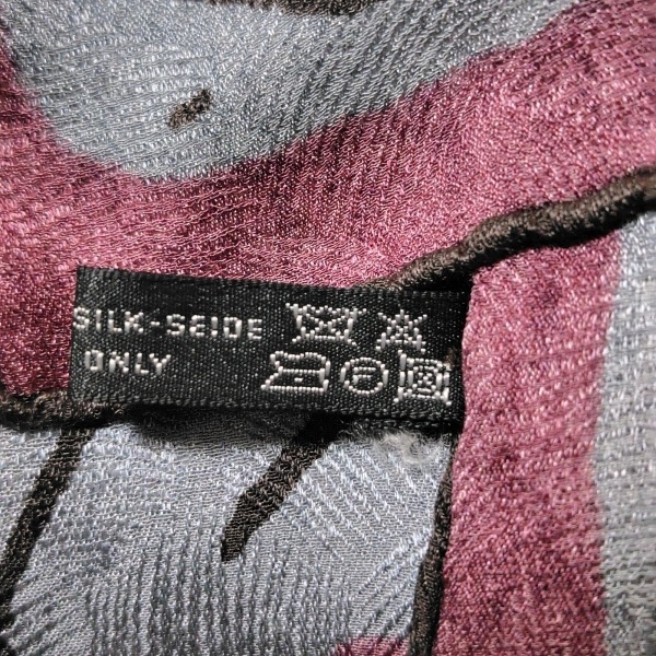 ジョルジオアルマーニ GIORGIOARMANI - ブルーグレー×ボルドー?兒 美品 スカーフ