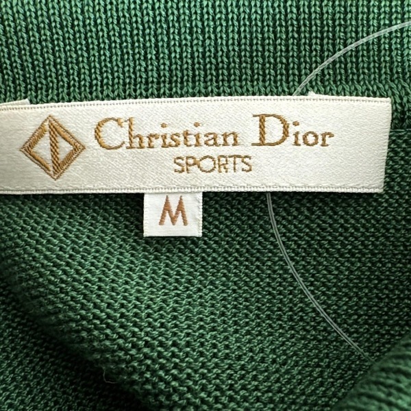 クリスチャンディオールスポーツ ChristianDiorSports 半袖セーター/ニット サイズM - グリーン レディース レギュラーカラー 美品