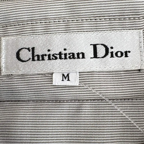 ディオール/クリスチャンディオール DIOR/ChristianDior 長(zhǎng)袖シャツブラウス サイズM - グレー レディース ストライプ 美品 トップス