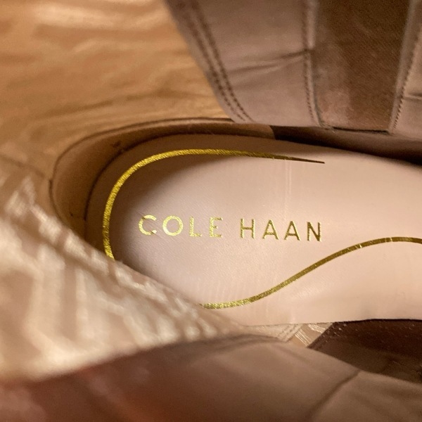 コールハーン COLE HAAN ショートブーツ 6 1/2B - レザー ブラウン レディース 靴