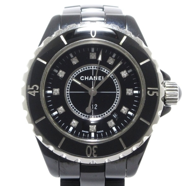 CHANEL(シャネル) 腕時計 J12 H1625 レディース 12Pダイヤインデックス/ブラックセラミック/舊型/33mm 黒