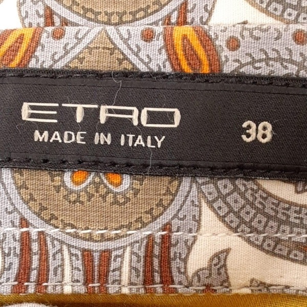 エトロ ETRO 長袖シャツブラウス サイズ38 S - グレー×イエローグリーン×マルチ レディース トップス