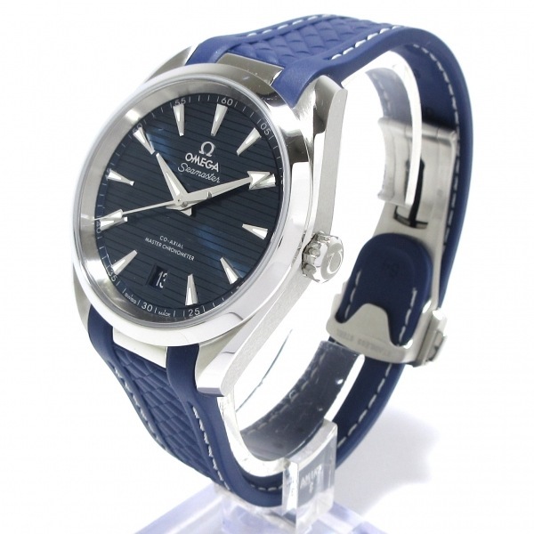 OMEGA(オメガ) 腕時計■美品 シーマスターアクアテラ150 220.12.38.20.03.001 メンズ SS/ラバーストラップ/里スケ/チークコンセプト ブルー