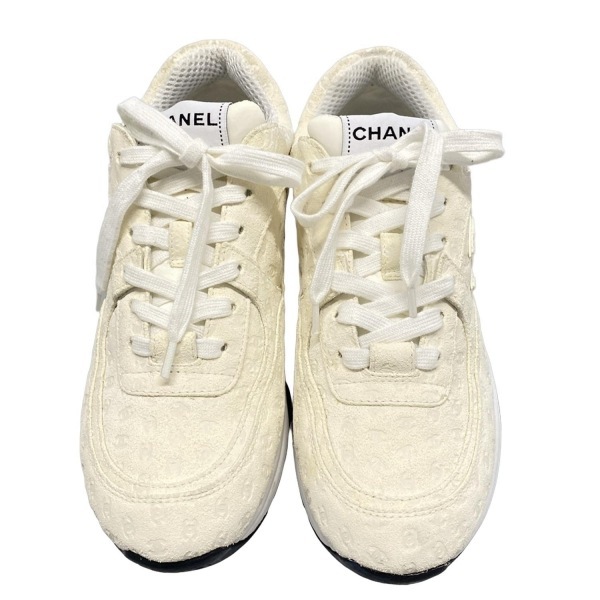 シャネル CHANEL スニーカー 38 G39230 - アイボリー レディース インソール取外し可/ココマーク 靴