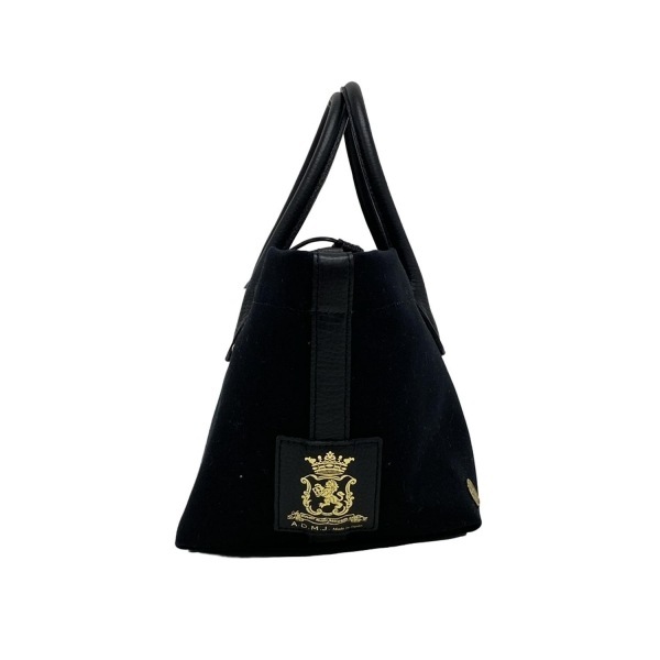 アクセソワ?ドゥ?マドモワゼル AccessoiresDeMademoiselle(ADMJ) トートバッグ 24SA01025 - コットン、レザー 黒 ミニバッグ バッグ