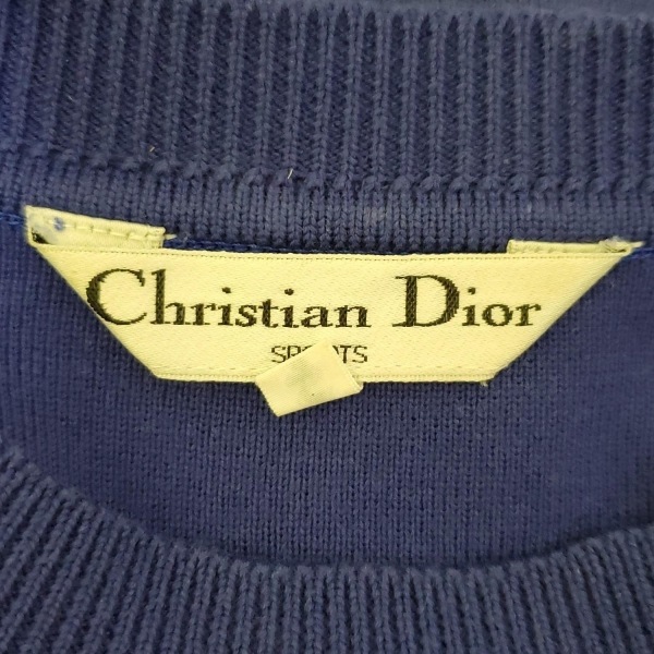 クリスチャンディオールスポーツ ChristianDiorSports 半袖セーター/ニット サイズS - ブルー レディース クルーネック 美品 トップス