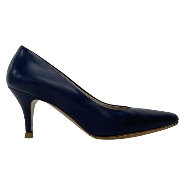 サルバトーレフェラガモ FERRAGAMO/SalvatoreFerragamo パンプス 5 1/2 D - レザー ダークネイビー レディース アウトソール張?zhí)鏈g 靴