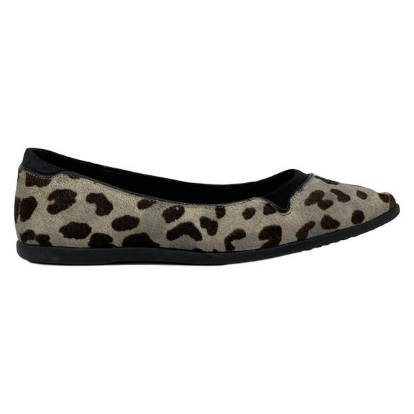 コールハーン COLE HAAN フラットシューズ 7 B - 黒×ライトグレー×ダークブラウン レディース 美品 靴