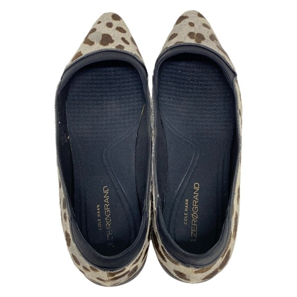 コールハーン COLE HAAN フラットシューズ 7 B - 黒×ライトグレー×ダークブラウン レディース 美品 靴