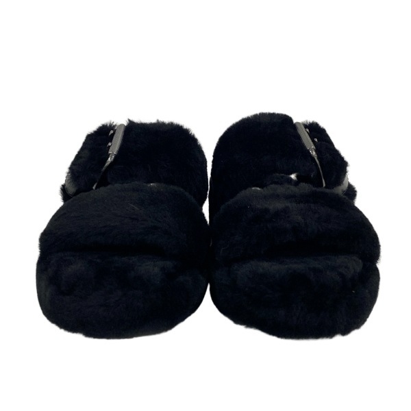 アグ UGG ミュール 22 1104662 ファズ イヤー ムートン 黒 レディース 靴