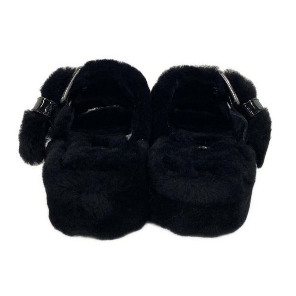 アグ UGG ミュール 22 1104662 ファズ イヤー ムートン 黒 レディース 靴