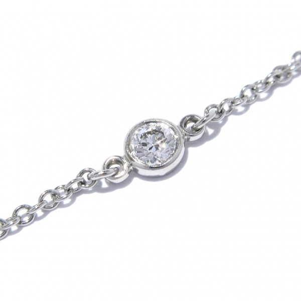 磨き済み■ティファニー TIFFANY&Co. ブレスレット バイザヤード Pt950×ダイヤモンド 3Pダイヤ アクセサリー（腕）