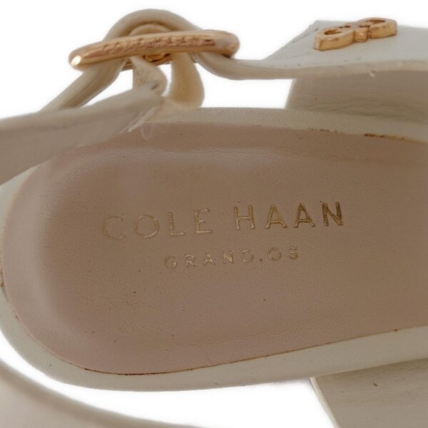 コールハーン COLE HAAN サンダル 5 1/2B - レザー アイボリー レディース GRAND.OS 靴