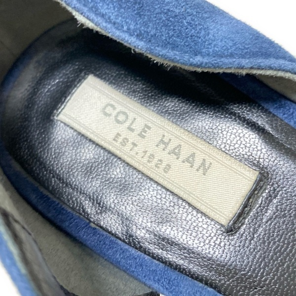 コールハーン COLE HAAN パンプス 6 1/2B - ネイビー レディース オープントゥ/アウトソール張?zhí)鏈g 靴